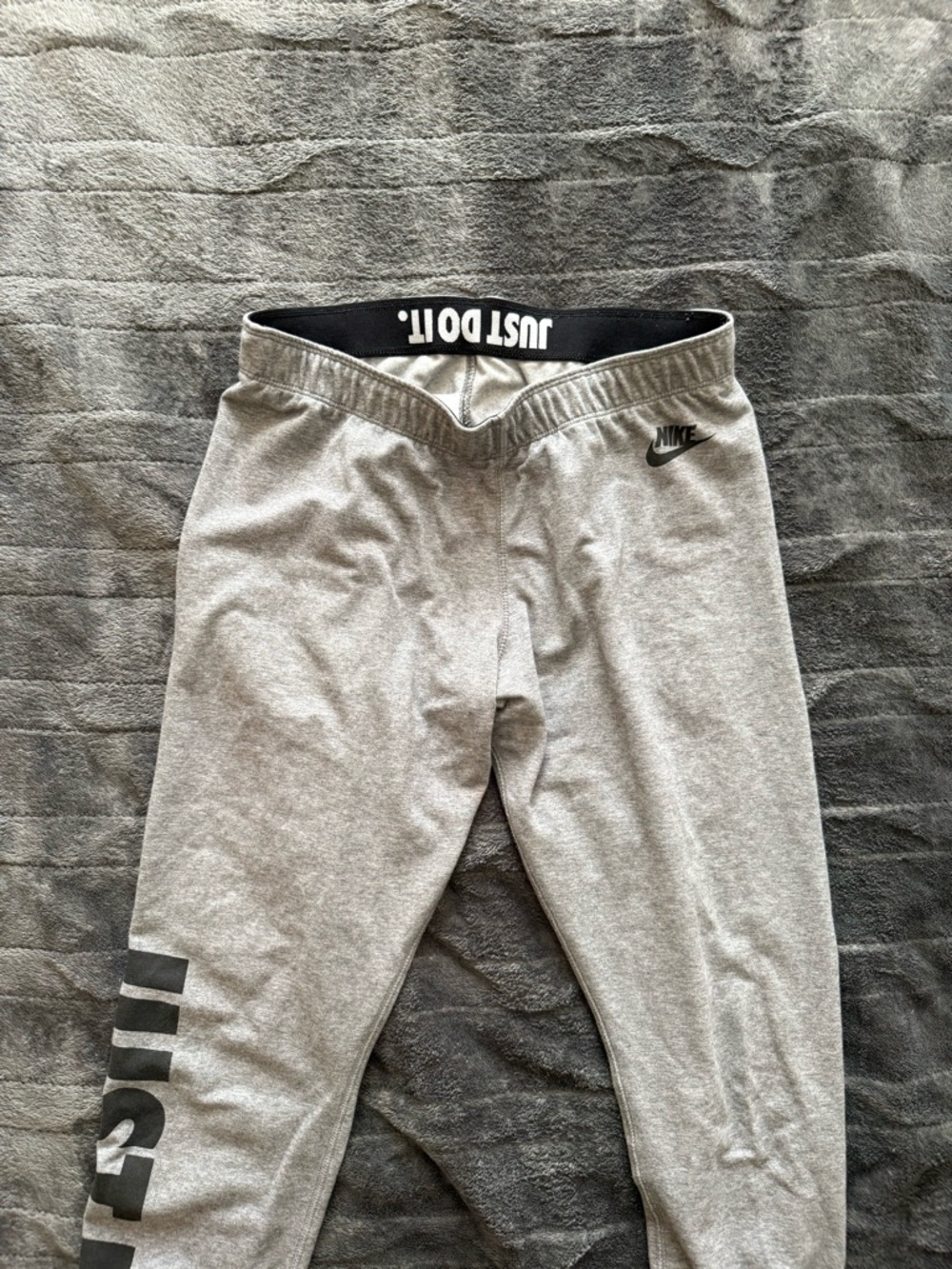 Nike Gray Boys' Sweatpants with 'JUST DO IT' Waistband